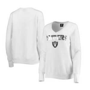 Women's Cuce Las Vegas Raiders Victory V-neck Sweater
